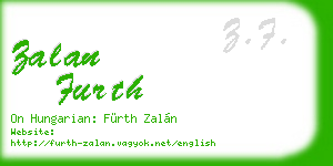 zalan furth business card