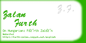 zalan furth business card